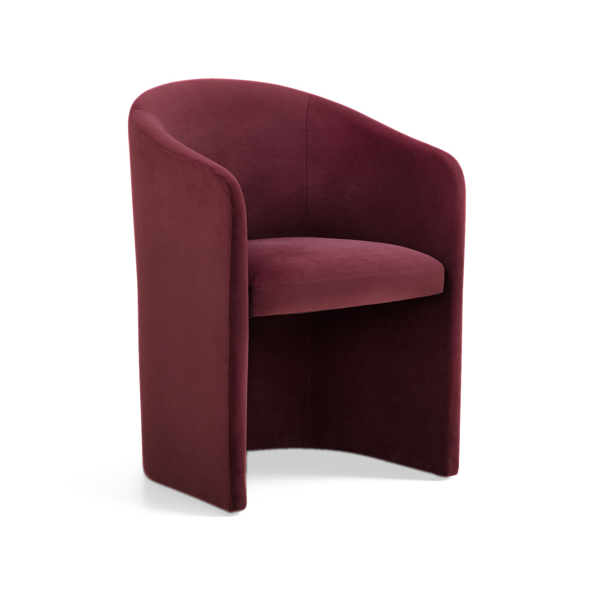 Seraphina Performance Velvet Dining Chair - Berry Red - Image 1