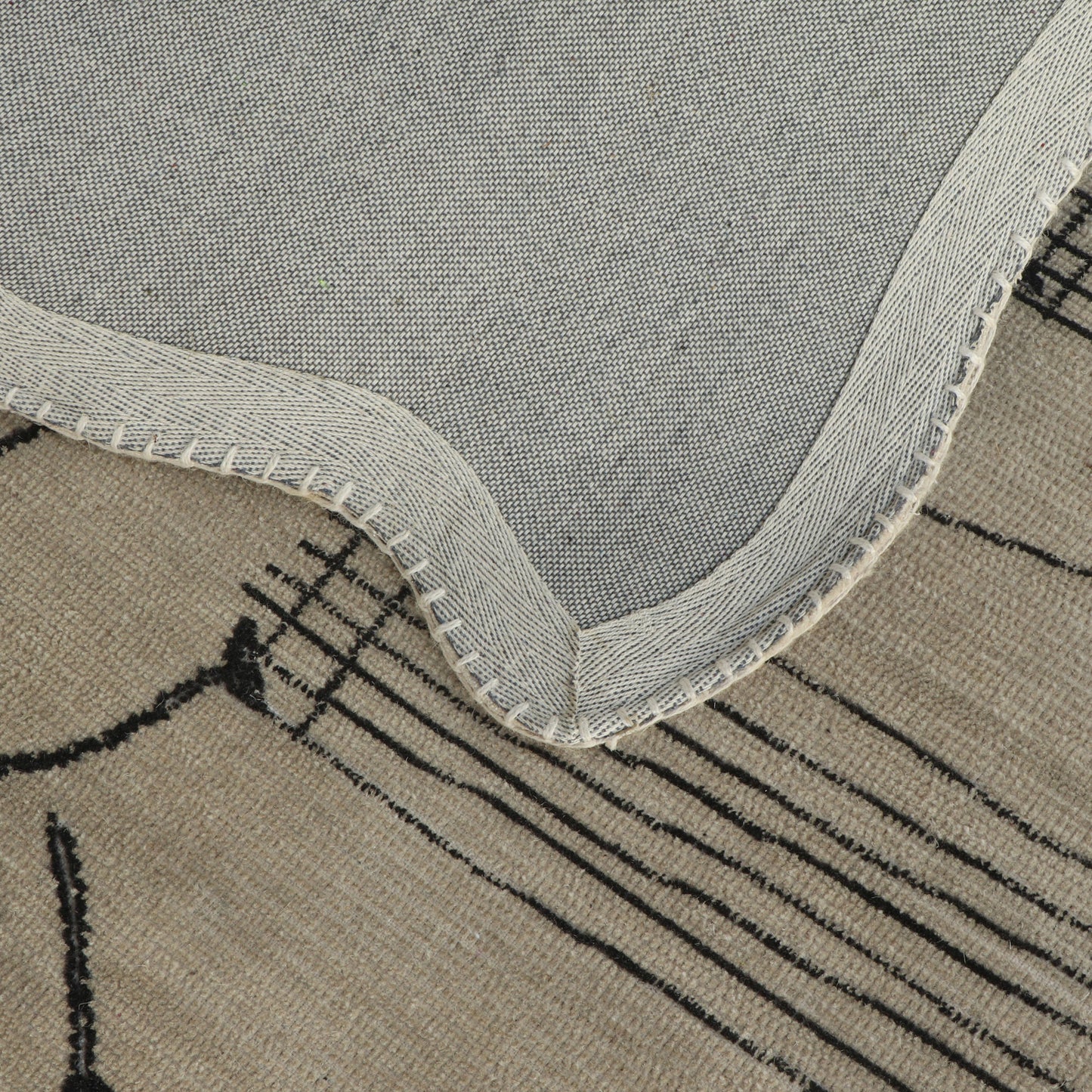 Mezzo Natural Hand Tufted Wool Area Rug 5'X8' - Image 3