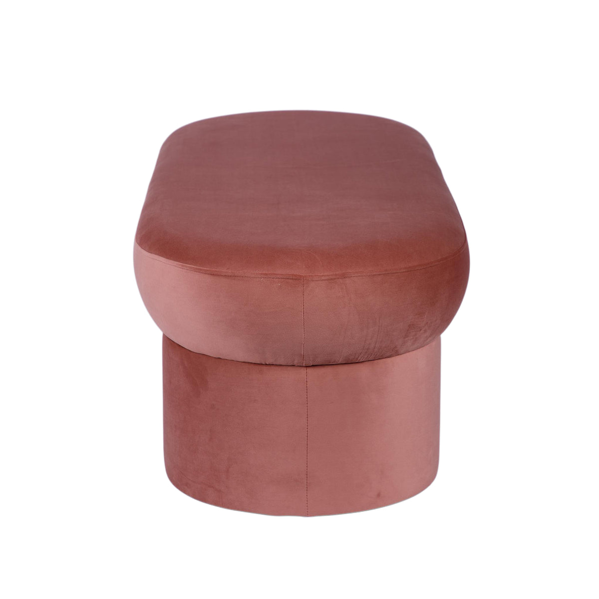 Andrea Performance Velvet Storage Bench (31"-50") - Salmon / 50" - Image 3