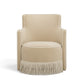 Passe Tasseled Velvet Swivel Accent Chair - Tan - Image 2
