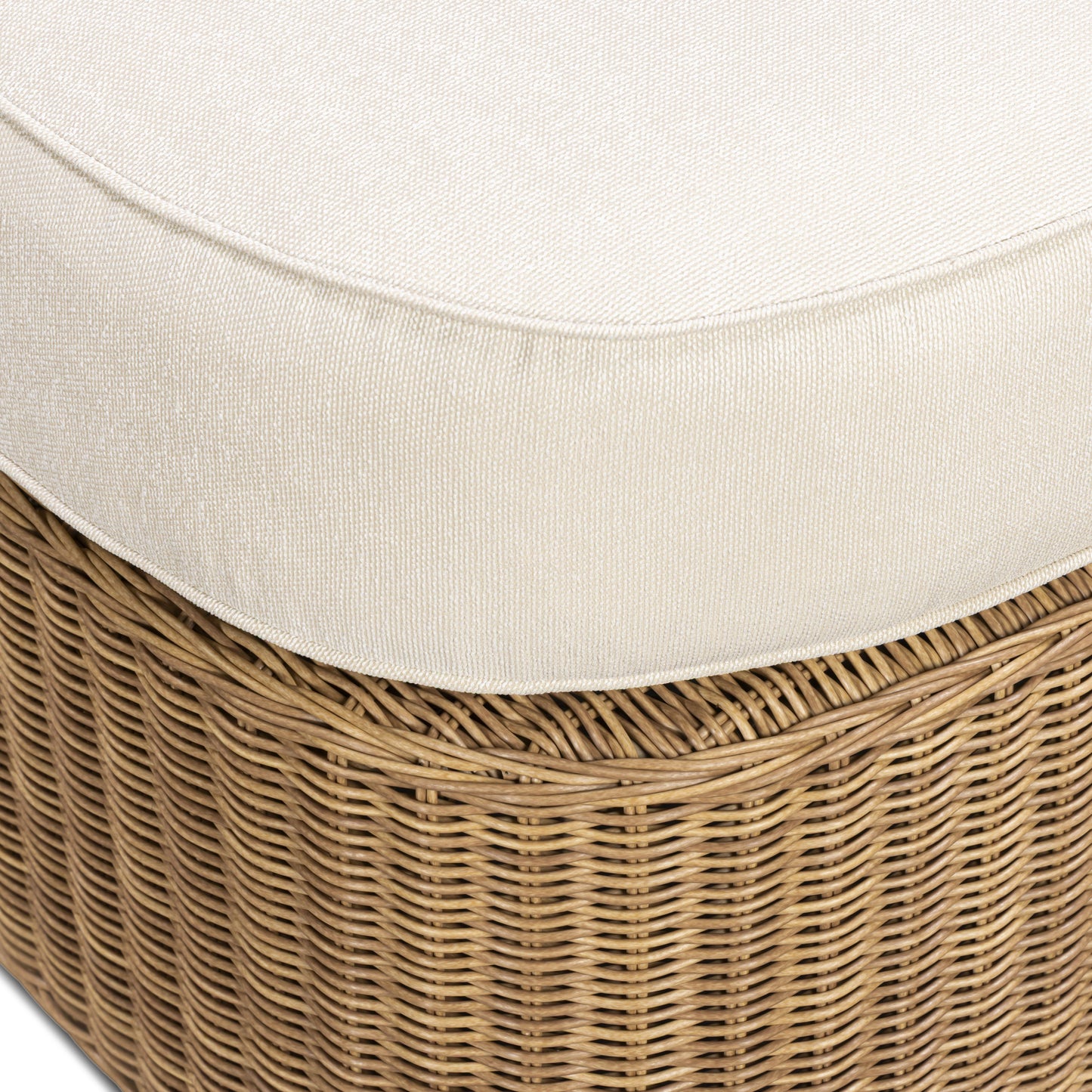 Axel Cream Boucle Outdoor Ottoman - Image 3