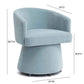 Kristen Rolling Desk Chair - Faded Blue - Image 6