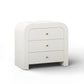 Hump 38" Arched 3-Drawer Bedside Chest - White - Image 3
