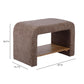 Alvie Railroad Chenille Storage Side Table - Taupe - Image 5