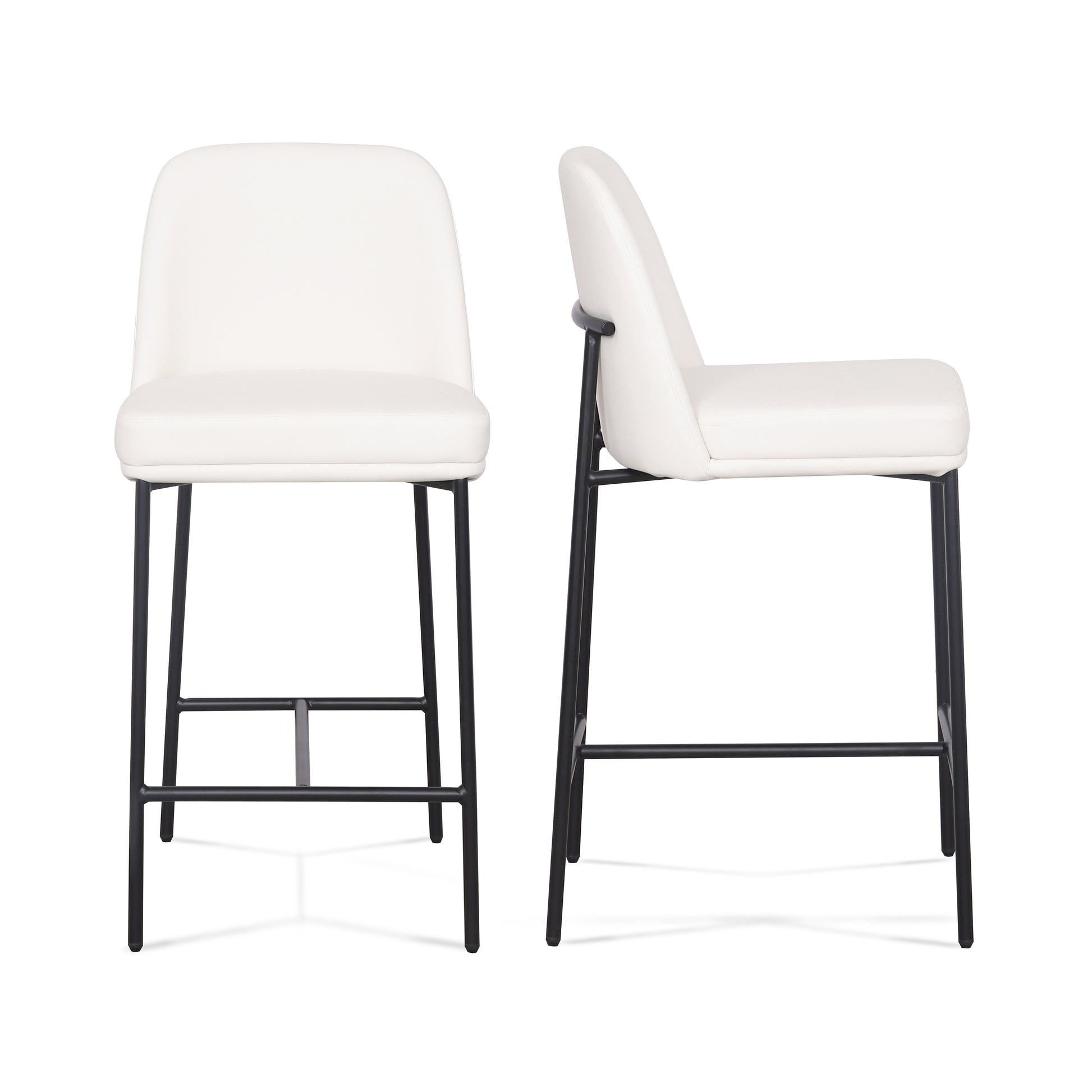Sydney Performance Vegan Leather Counter Stool - Set of 2 - Cream - Image 1