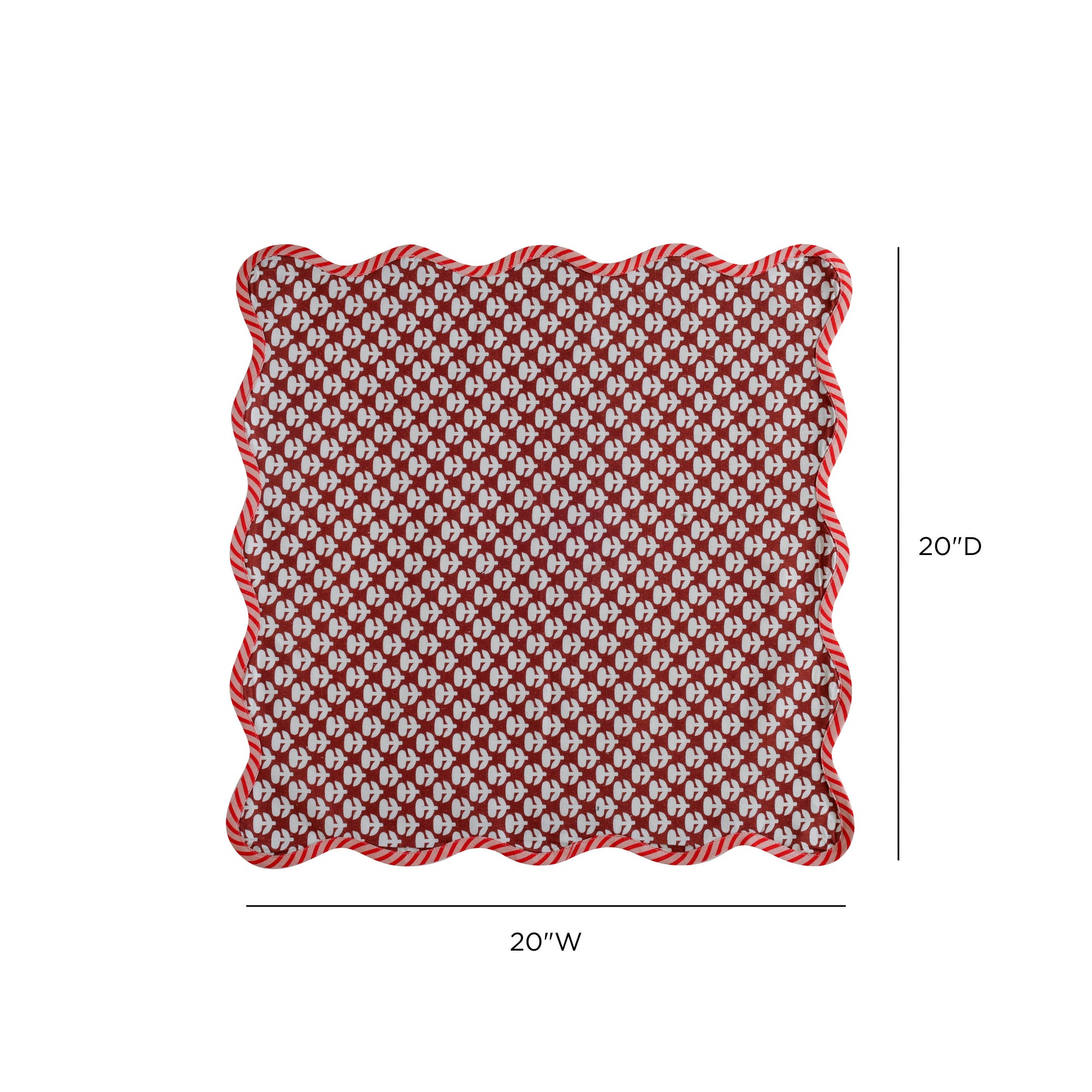 Crissy Cotton Canvas Printed Napkins - Set of 4 - Rust Vintage Floral - Image 6