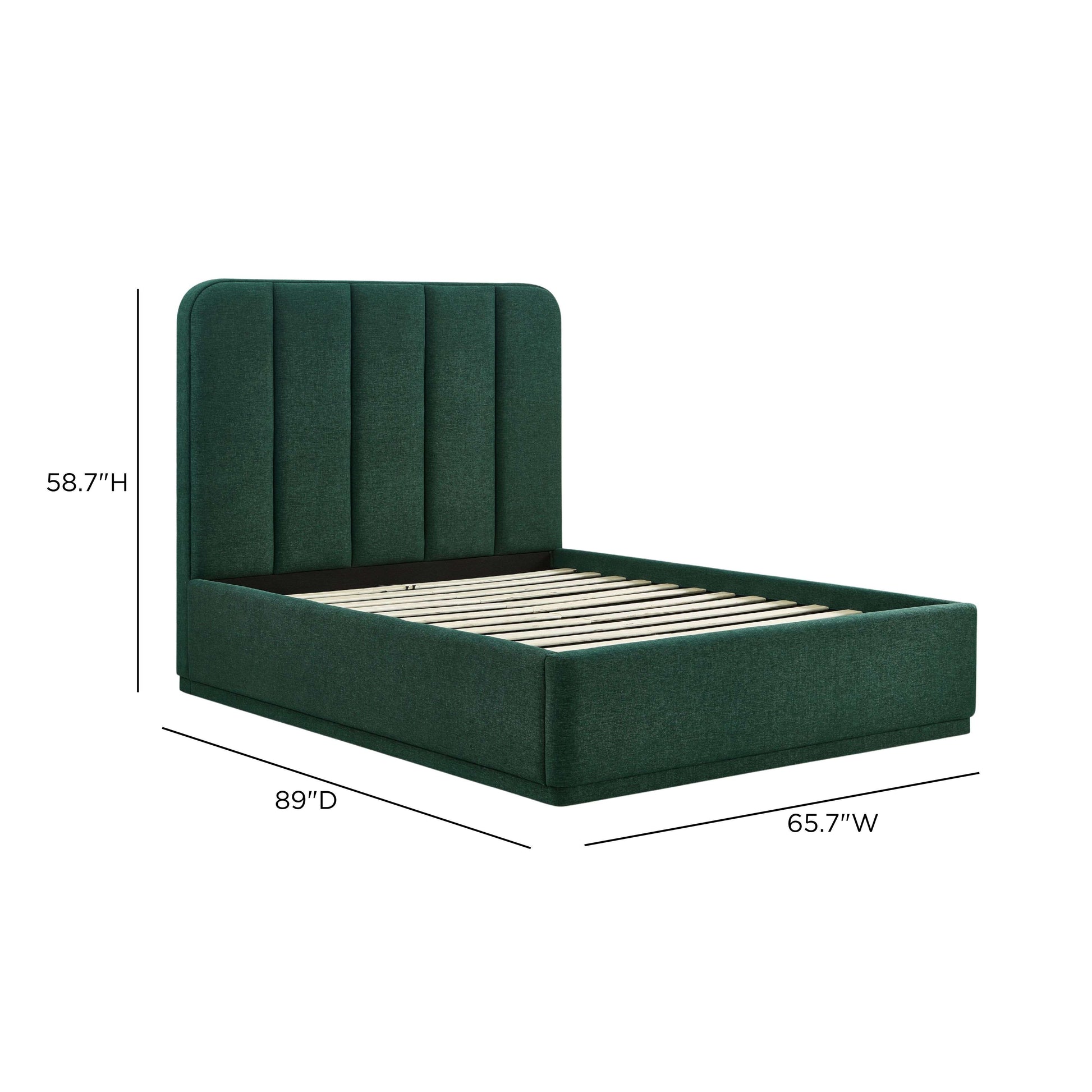 Parker Bed - Forest Green / Queen - Image 9