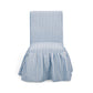 Gertrude Striped Performance Linen Skirted Dining Chair - Blue - Image 2