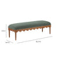 Oodle 56.5" Performance Vegan Mohair Bench - Green / Walnut - Image 6
