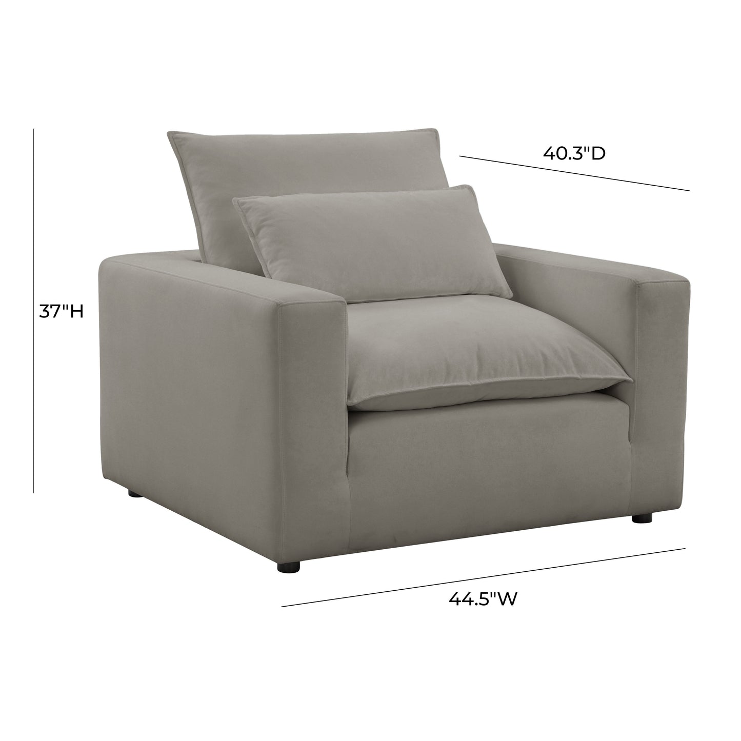 Cali Performance Fabric Armchair - Slate - Image 5
