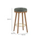 Oodle Green Performance Vegan Mohair Light Walnut Bar Stool - Image 6