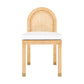 Amara Arched Rattan Dining Chair - Cream - Image 3