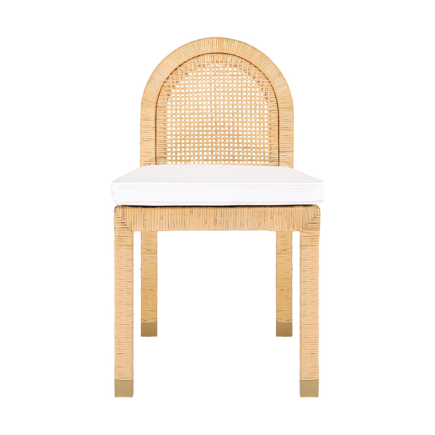 Amara Arched Rattan Dining Chair - Cream - Image 3