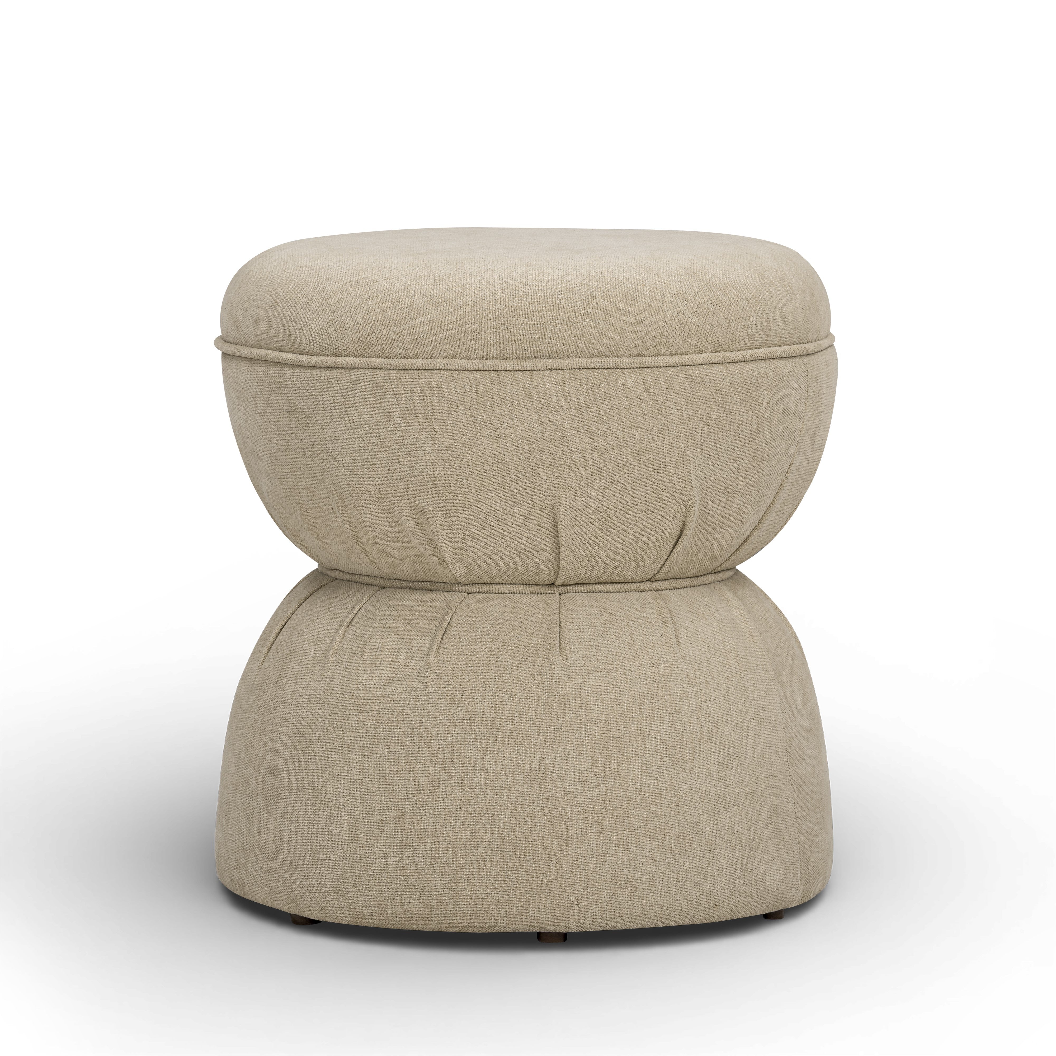 Tomlin Ruched Performance Fabric Game Ottoman | TOV Furniture