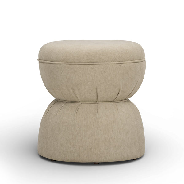 Tomlin Ruched Performance Fabric Game Ottoman | TOV Furniture