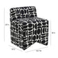 Pippa Accent Stool - Black and White - Image 7