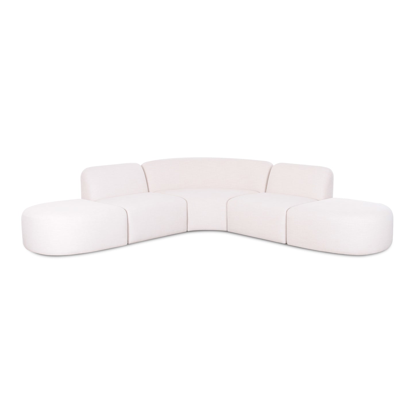 Gorge 5-Piece Modular Euro Sectional - Cream - Image 1