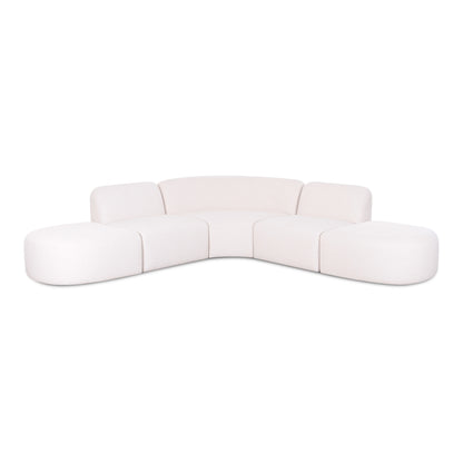 Gorge 5-Piece Modular Euro Sectional - Cream - Image 1