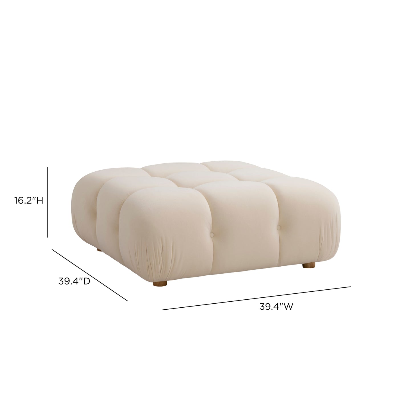 Calliope Performance Modular Ottoman - Off-White - Image 4