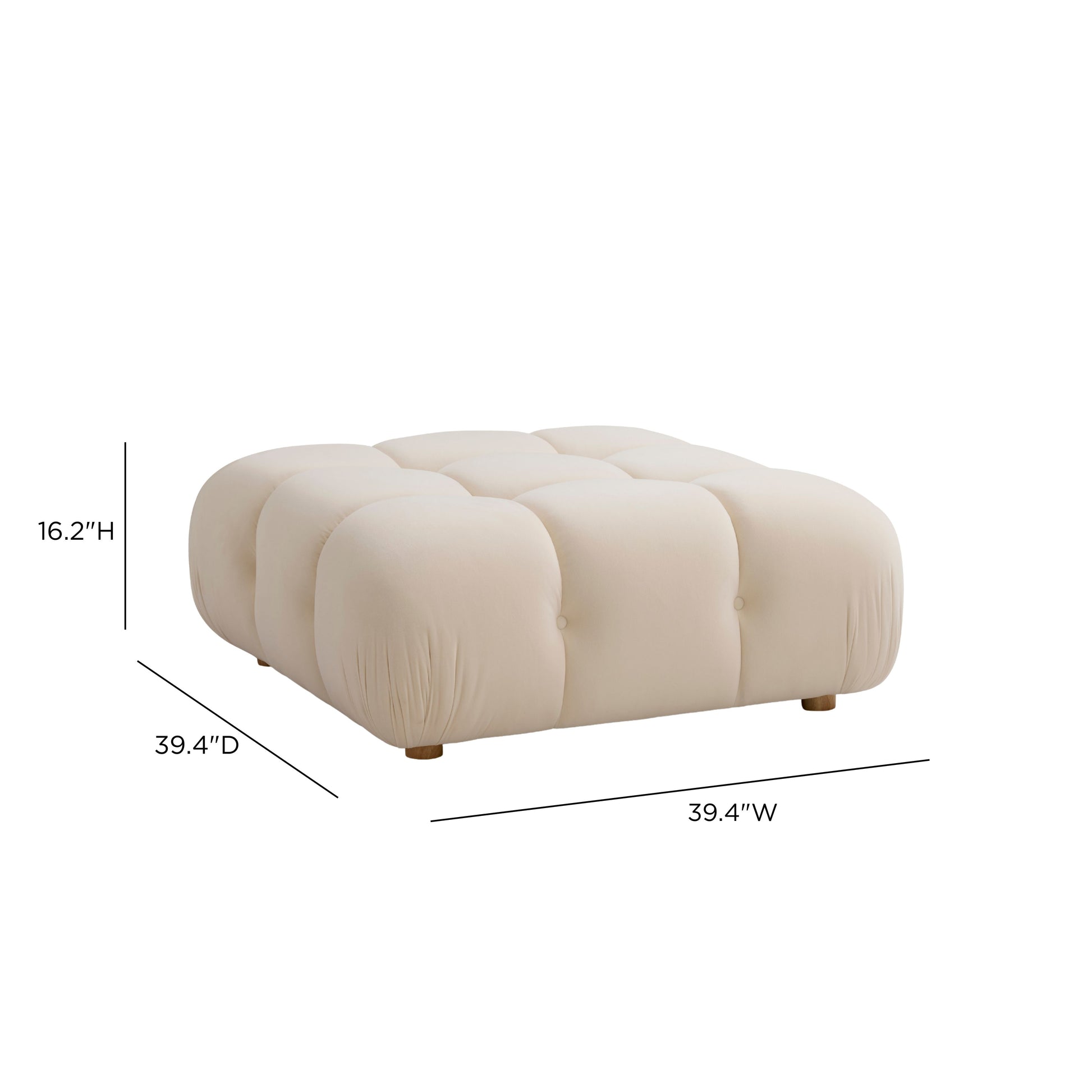 Calliope Performance Modular Ottoman - Off-White - Image 4