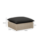 Cali Performance Fabric & Wicker Outdoor Ottoman - Black / Natural - Image 4