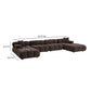 Calliope 6-piece Performance Modular U-Sectional - Dark Brown - Image 4