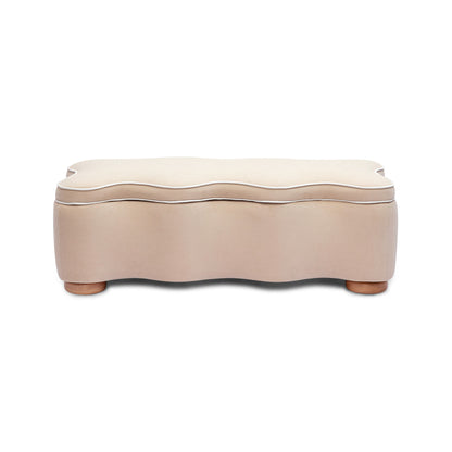 Thalia 48.5" Performance Velvet Storage Bench - Tan - Image 1