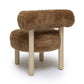 Carmel Contract-Grade Vegan Shearling Accent Chair - Taupe - Image 4