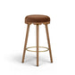 Oodle Bronze Performance Vegan Mohair Light Walnut Bar Stool - Image 2