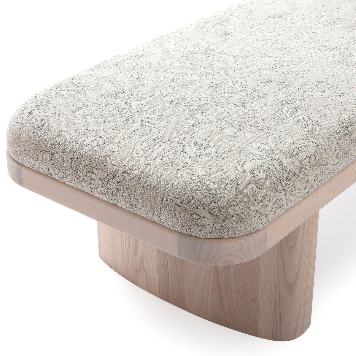 Ollie Upholstered Bench (48"-57") - Neutral Floral / 57" - Image 4