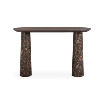 Braya 50" Faux Emperador Marble Console Table - Default Title - Image 2