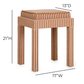 Kora Cotton Jute Contract-Grade Accent Stool - Terracotta - Image 7