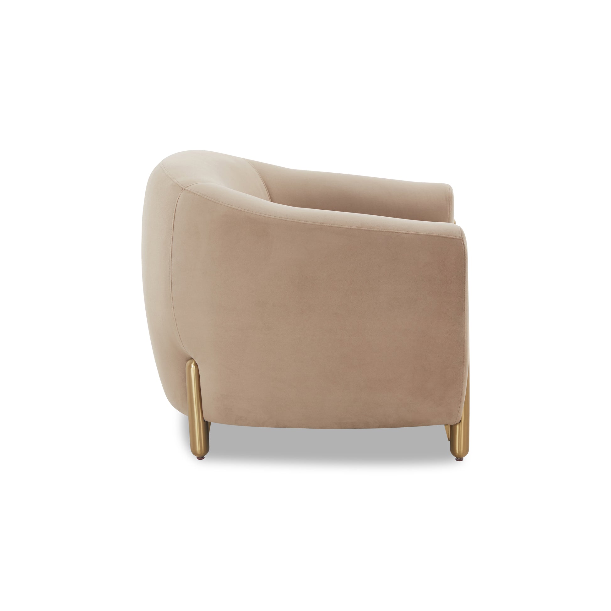 Lina Cafe Au Lait Performance Velvet Accent Chair - Image 4