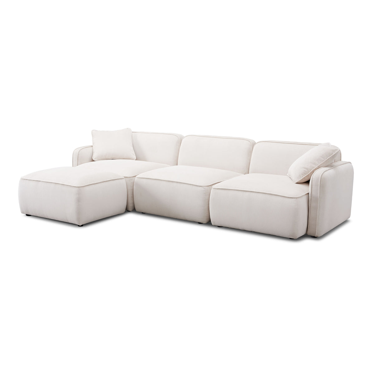 Travie 4-Piece Modular Sectional - White Sand - Image 4