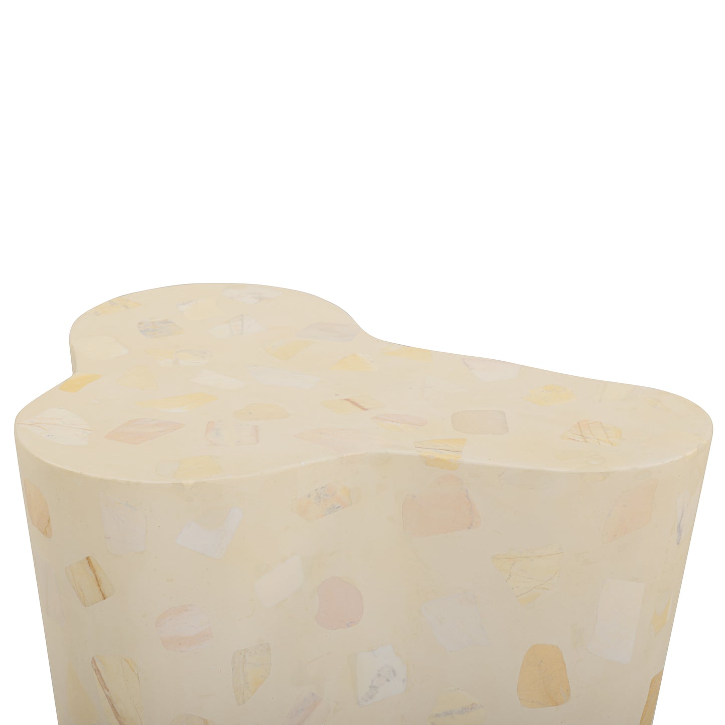 Slab Faux Terrazzo Indoor/Outdoor Side Table - Butternut - Image 4