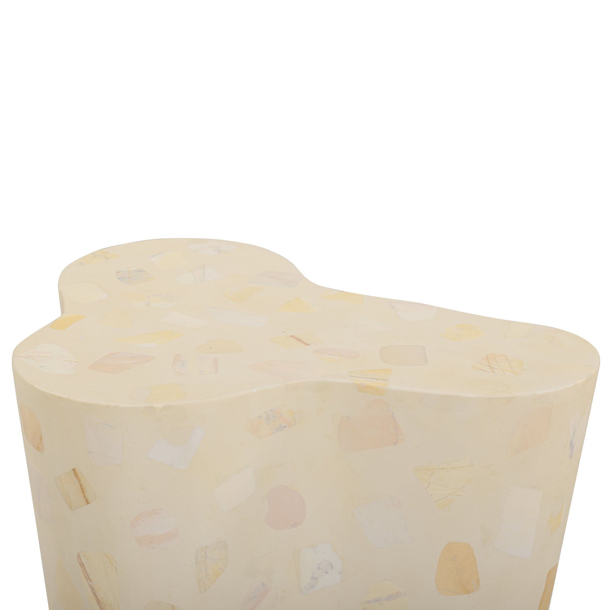 Slab Faux Terrazzo Indoor/Outdoor Side Table - Butternut - Image 4