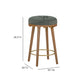 Oodle Green Performance Vegan Mohair Light Walnut Counter Stool - Image 6