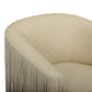 Shag Me Performance Vegan Leather Swivel Accent Chair - Tan - Image 5