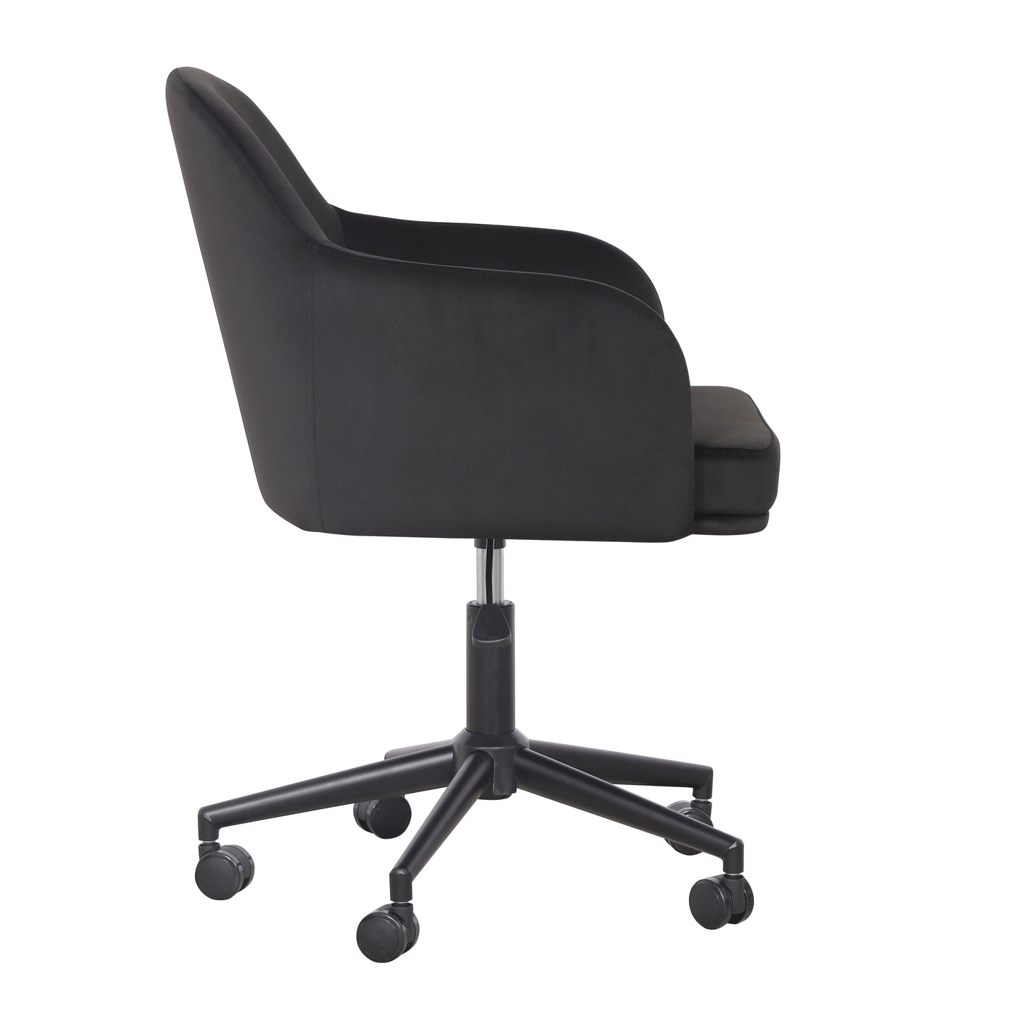 Sydney Performance Velvet Office Desk Chair - Black - Image 4