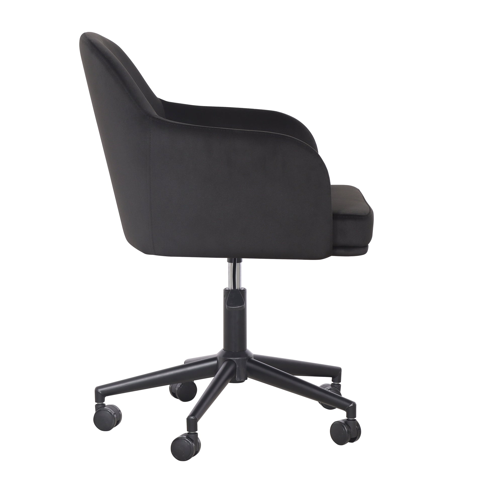 Sydney Performance Velvet Office Desk Chair - Black - Image 4