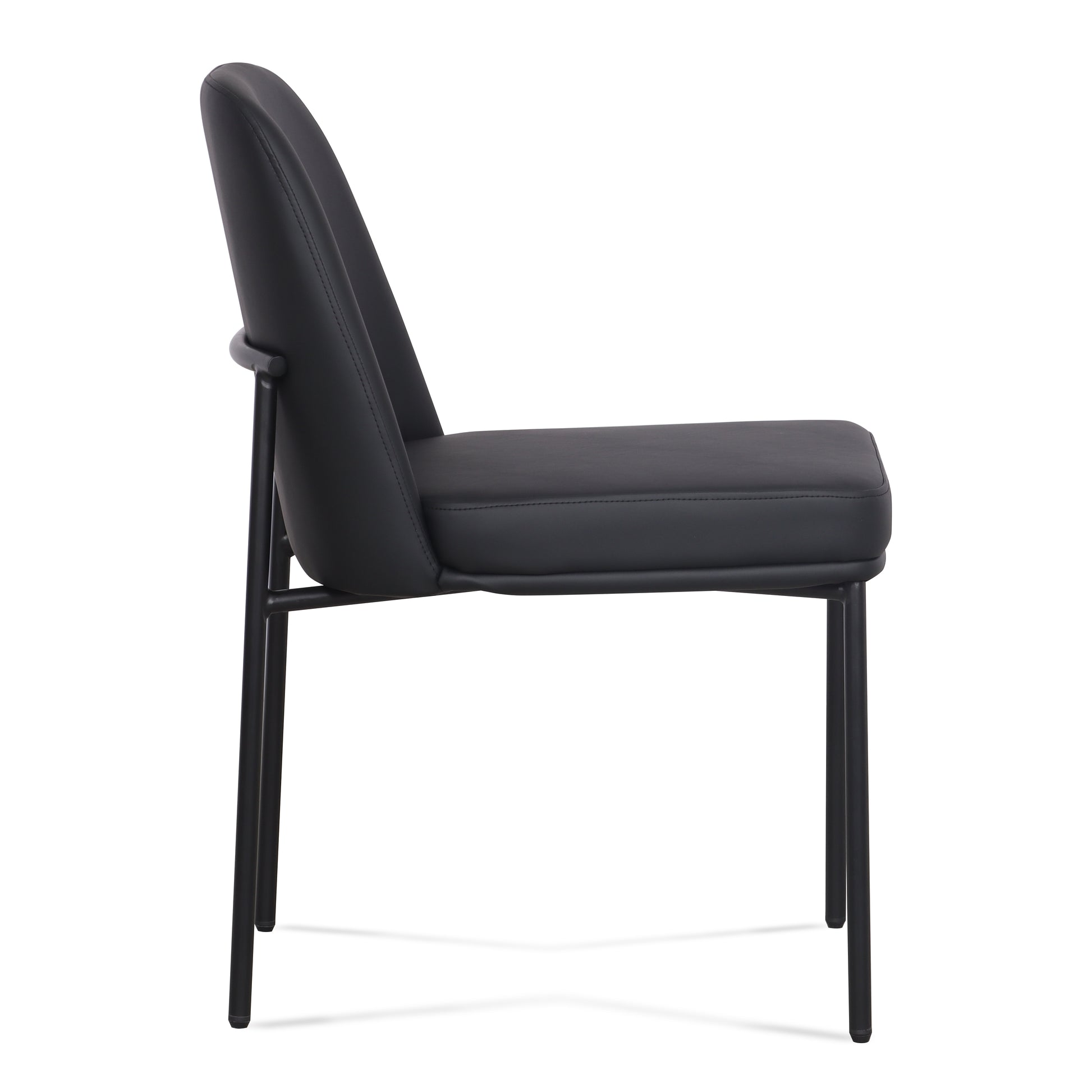 Sydney Performance Vegan Leather Dining Chair - Set of 2 - Black - Image 6