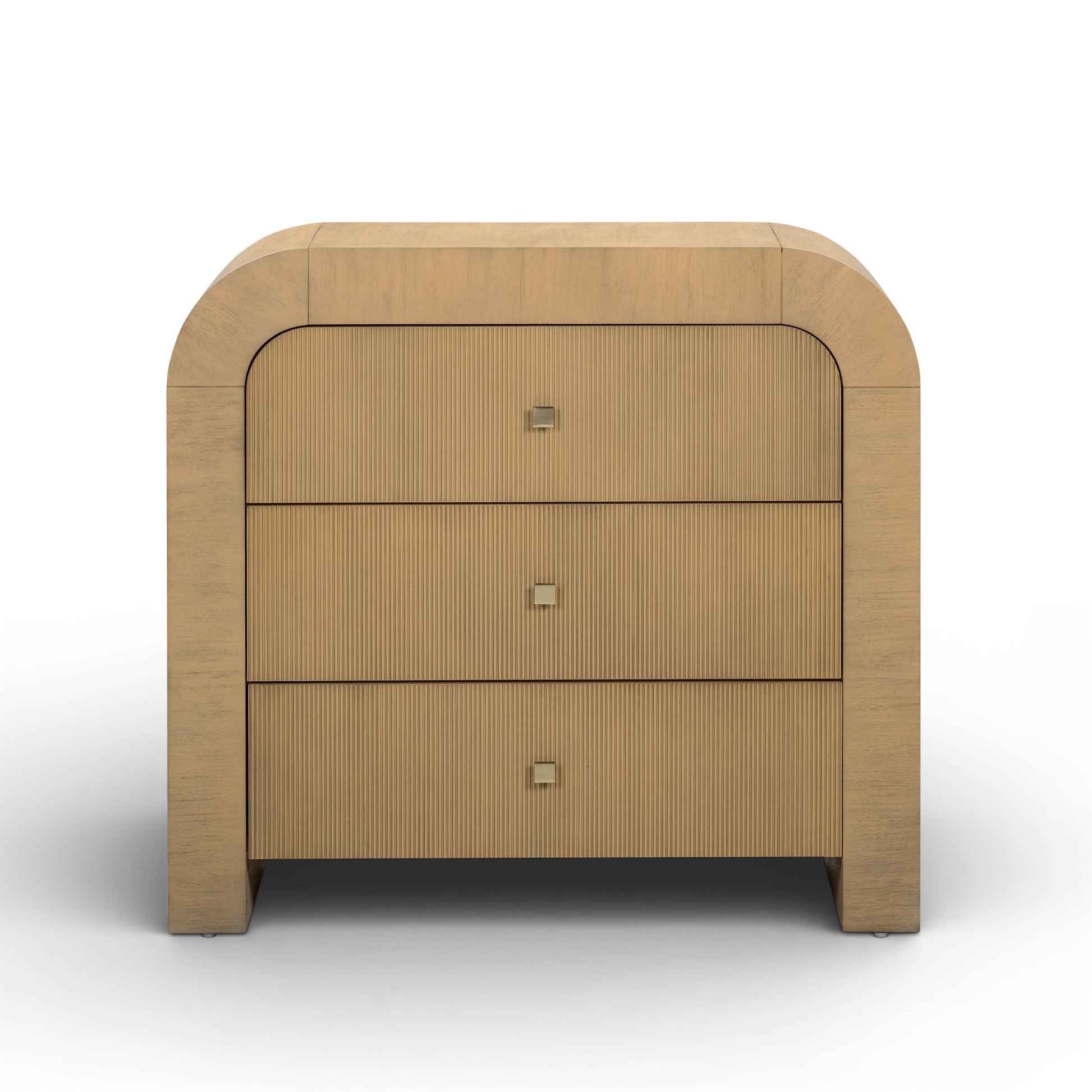 Hump 38" Arched 3-Drawer Bedside Chest - Natural - Image 1