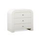Hump 38" Arched 3-Drawer Bedside Chest - White - Image 2