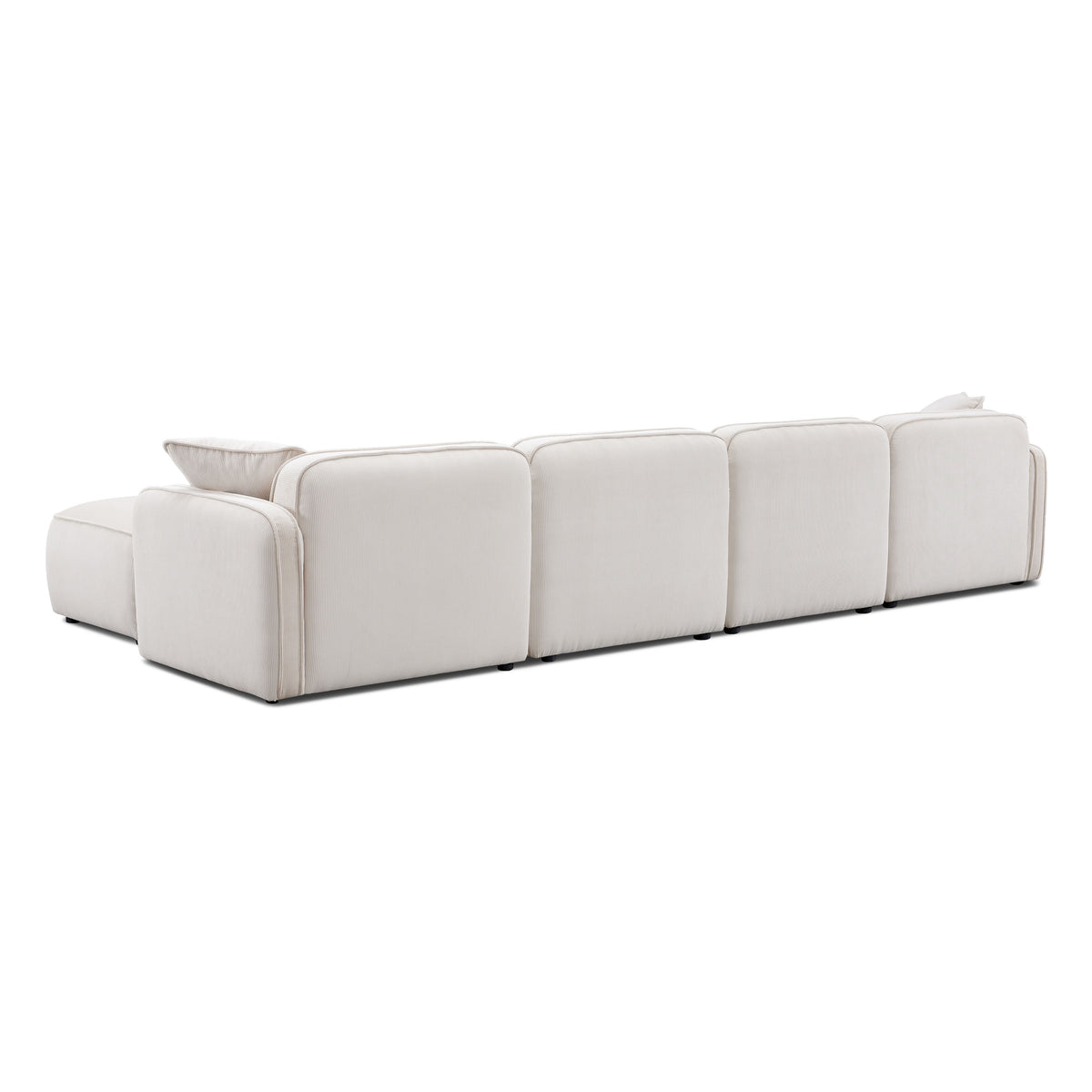 Travie 6-Piece Modular U-Sectional - White Sand - Image 4