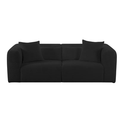 Tarra 86" Modular Loveseat - Black - Image 1