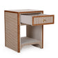 Kora 18" Cotton Jute 1-Drawer Contract-Grade Nightstand - Brown - Image 7