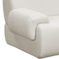 Zenith 80" Contract-Grade Upcycled Fabric Modular Loveseat - Cream - Image 4