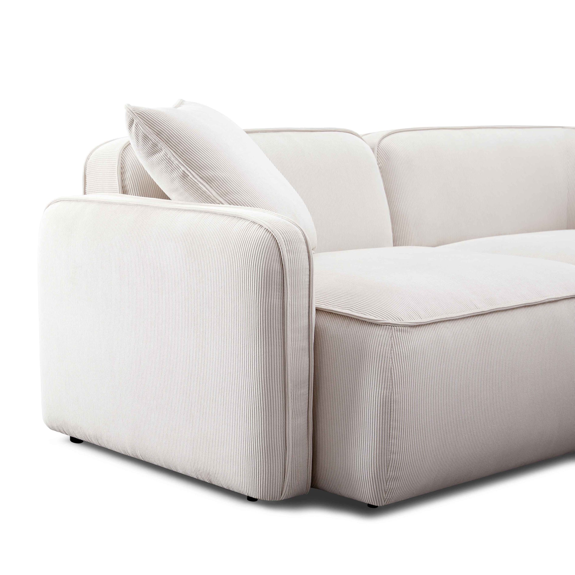 Travie 78" Modular Loveseat - White Sand - Image 4