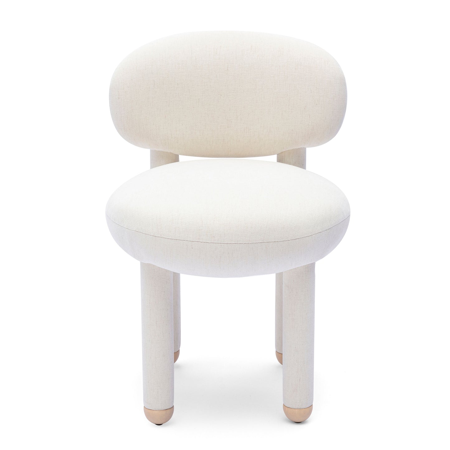 Manu Performance Fabric Side Chair - Cream - Image 2