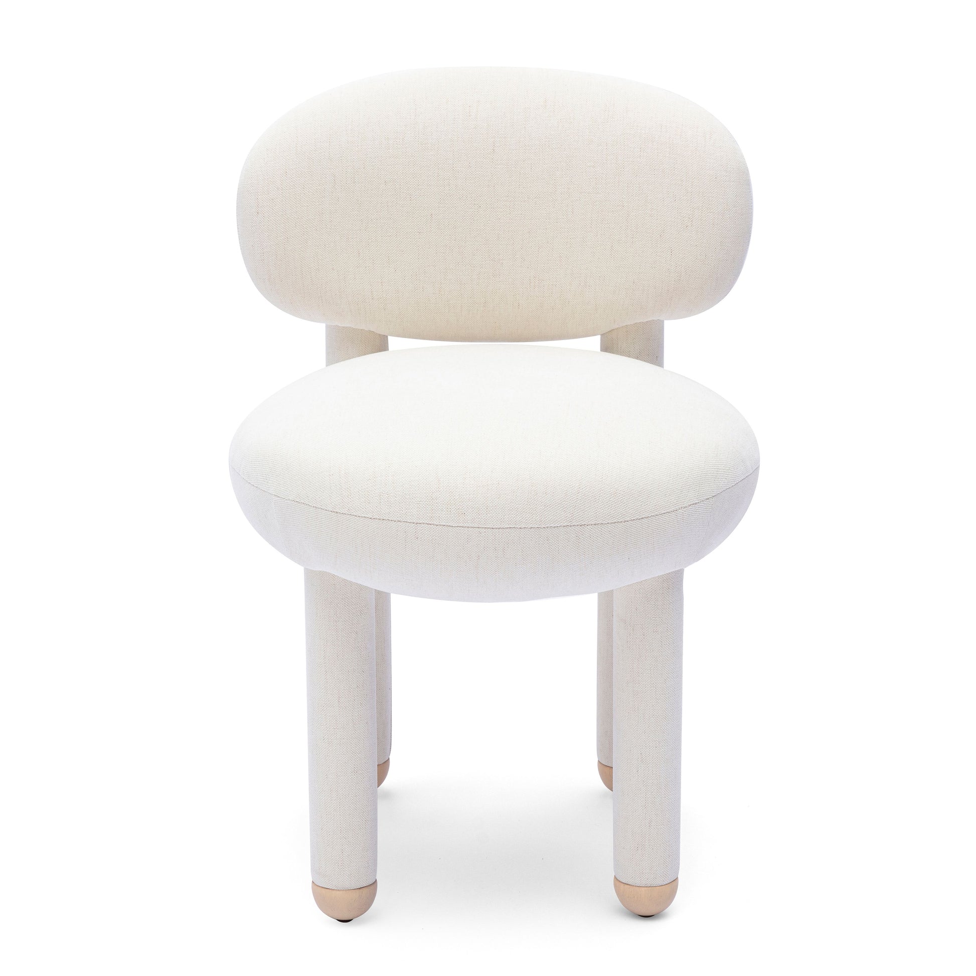 Manu Performance Fabric Side Chair - Cream - Image 2